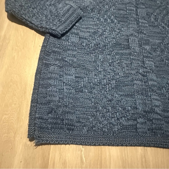 Billie Brooks Blue Heavy Knit Chunky Sweater Sz L - Picture 6 of 8